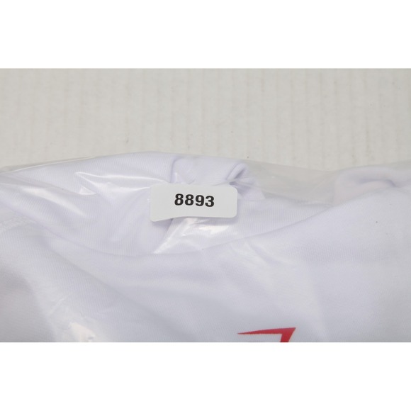 Gymshark Hoodie Womens M White I Love Squats Devil Graphic Fleece Oversized - Picture 12 of 12